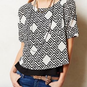 Anthropologie Meadow Rue top NWT pattern